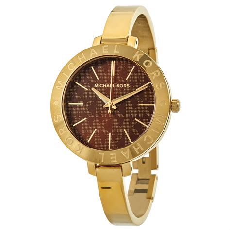 Michael Kors Jaryn Quartz Brown Logo Dial Ladies Watch MK4622